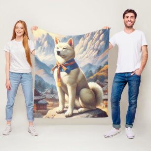  Koreaanse Jindo Illustratie Fleece Deken