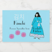 Koreaanse Kimchi Jar Voedselcontainer Etiket (Enkel label)