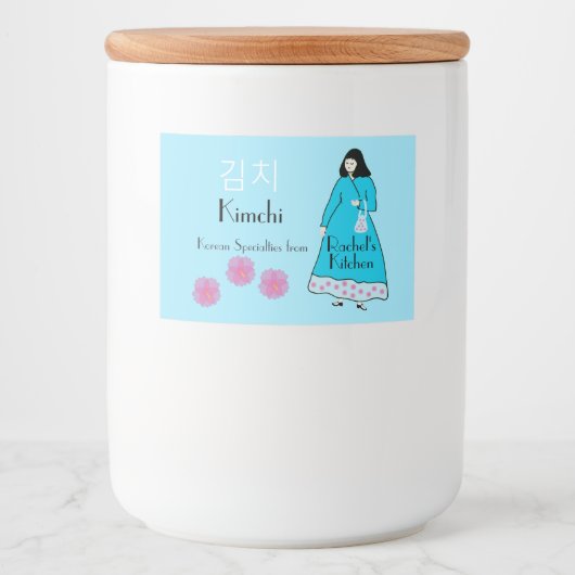 Koreaanse Kimchi Jar Voedselcontainer Etiket (Voorkant)