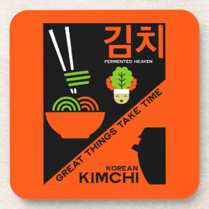 Koreaanse Kimchi Keuken Kunst Bier Onderzetter