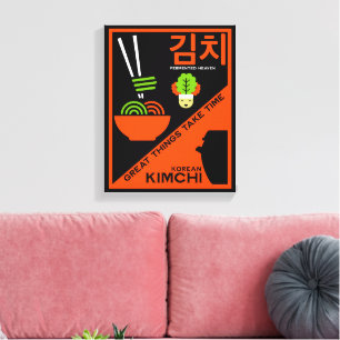 Koreaanse Kimchi Keuken Kunst Canvas Afdruk
