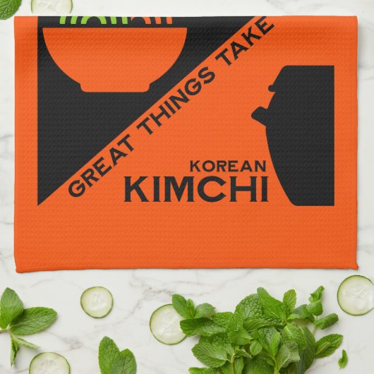 Koreaanse Kimchi Keuken Kunst Theedoek (Gevouwen)