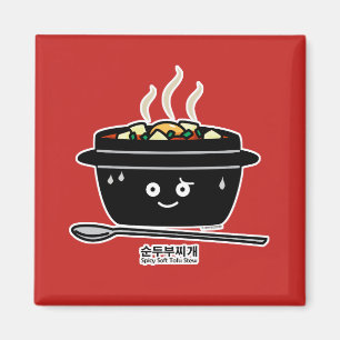 Koreaanse Kruidige zachte Tofu jjigae van de Magneet