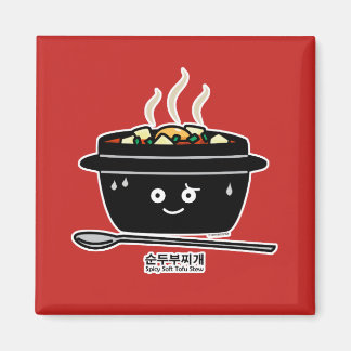 Koreaanse Kruidige zachte Tofu jjigae van de Magneet