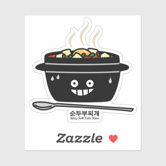 Koreaanse Kruidige zachte Tofu jjigae van de Sticker (Vel)