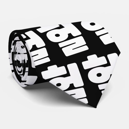 Koreaanse OMG/WTF 헐 Tekst Slang Hangul Taal Stropdas (Opgerold)