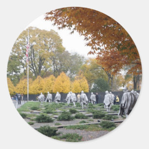 Koreaanse oorlogsmonument veteranen ronde sticker