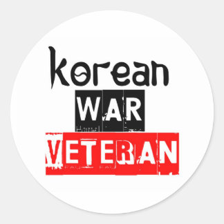 koreaanse oorlogsveteraan ronde sticker