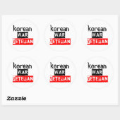koreaanse oorlogsveteraan ronde sticker (Vel)