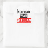 koreaanse oorlogsveteraan ronde sticker (Tas)
