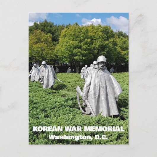 Koreaanse Oorlogsveteranen Memorial Facts Briefkaart (Voorkant)