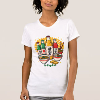 Koreaanse popcultuur borstprint t-shirt