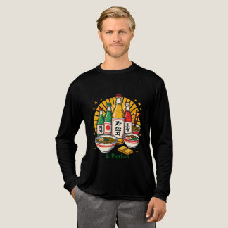 Koreaanse popcultuur borstprint Tri-Blend shirt