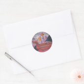 Koreaanse schildpad ronde sticker (Envelop)