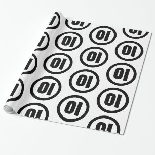 Koreaanse Sino Nummer 2 Twee 이 【I】 Hangul Cadeaupapier