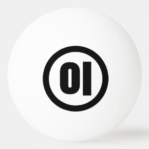 Koreaanse Sino Nummer 2 Twee 이 【I】 Hangul Pingpongballen