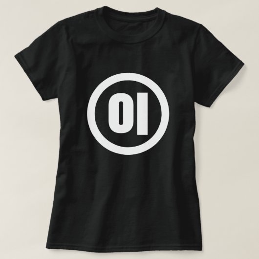 Koreaanse Sino Nummer 2 Twee 이 【I】 Hangul T-shirt (Design voorkant)
