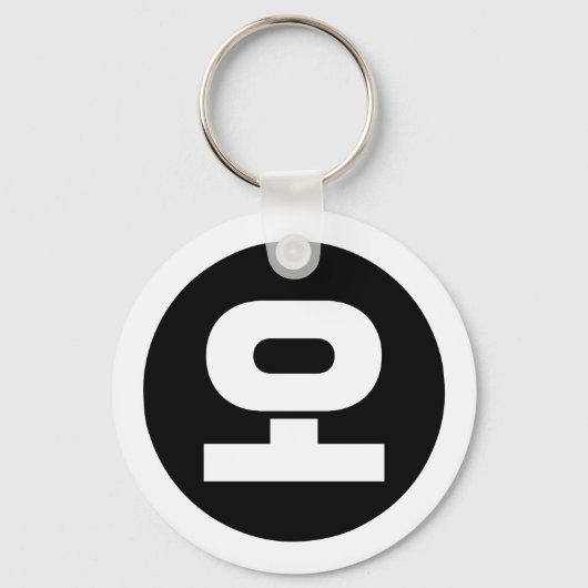 Koreaanse Sino Nummer 5 Vijf 오 【o】 Hangul Sleutelhanger (Achterkant)