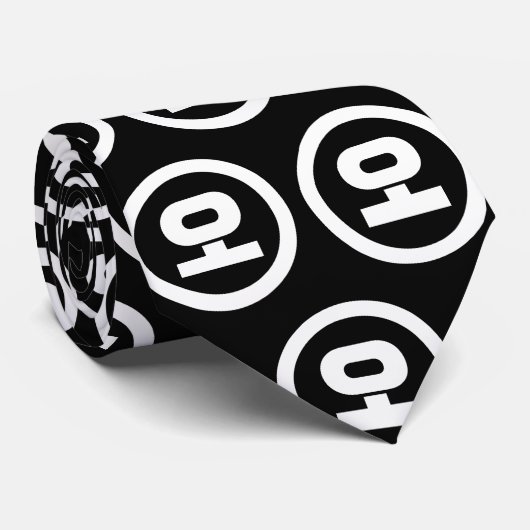 Koreaanse Sino Nummer 5 Vijf 오 【o】 Hangul Stropdas (Opgerold)