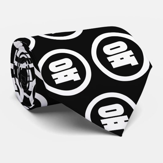 Koreaanse Sino Nummer 6 Zes 육 【Yuk】 Hangul Stropdas (Opgerold)