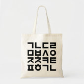 Koreaanse typodruk tote bag (Voorkant)