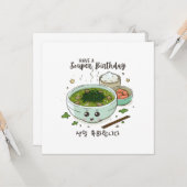 Koreaanse verjaardag hebben een souper verjaardag kaart (Voorkant / Achterkant in situ)