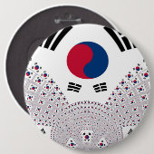 Koreaanse vibes: een boodschap van vrede ronde button 6,0 cm (Voorkant /achterkant)