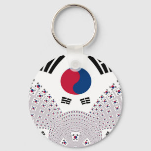 Koreaanse vibes: een boodschap van vrede sleutelhanger