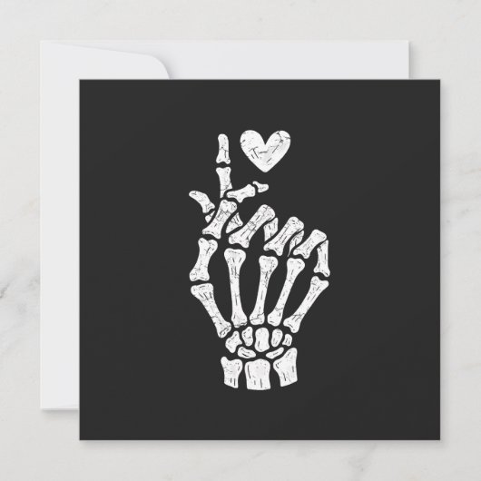 Koreaanse vinger hart skelet hand kaart (Voorkant)