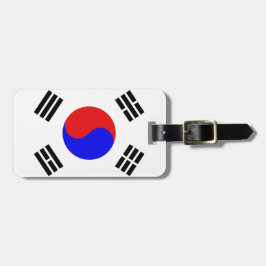 Koreaanse vlag bagagelabel
