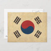  Koreaanse vlag Briefkaart (Voorkant / Achterkant)