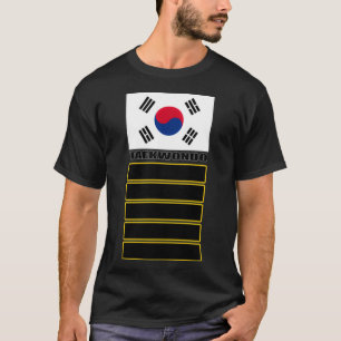 Koreaanse vlag Taekwondo 5th Dan T-shirt