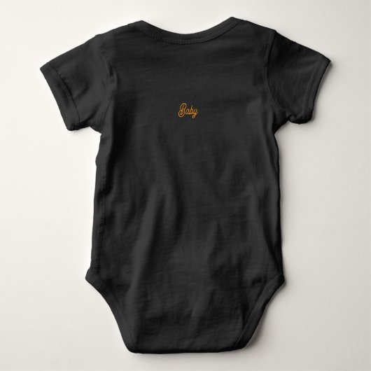 Korean Baby (아기) Chic Black & Gold Hangul Bodysuit (Achterkant)