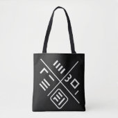 Korean Calligraphy Canvas tas – Minimal Ink Design (Voorkant)
