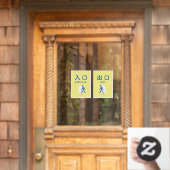 Korean English Languages Entrance Exit  Raamsticker (Huis Deur)