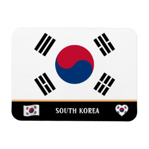 Korean Flag & Korean Country travel/South Korea Magneet