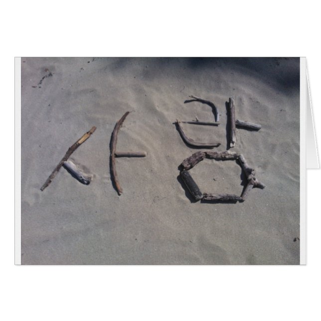 KOREAN LANGUAGE LOVE SYMBOLS ROKING GRAY GRAY SAN (Voorkant Horizontaal)