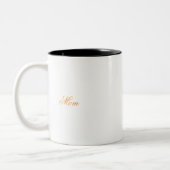 Korean Mom (엄마) Black and White Art Typography Mug (Gauche)