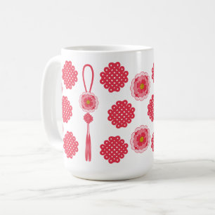Korean Norigae Flower Tassel Design Koffiemok