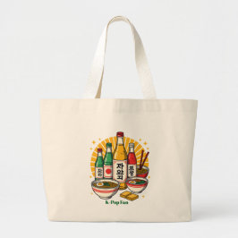 Korean Pop Culture Chest Print Printed Backpack Du Grote Tote Bag