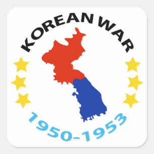 KOREAN WAR DATUM VIERKANTE STICKER