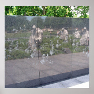 Korean War Monument in Washington, DC. Poster
