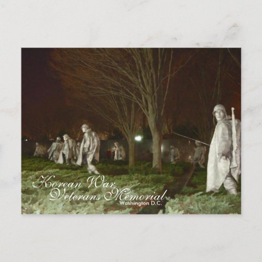 Korean War Veterans Memorial, Washington DC. Briefkaart (Voorkant)