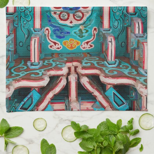 Koreanische traditionelle Malerei Theedoek (Gevouwen)