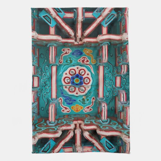 Koreanische traditionelle Malerei Theedoek (Verticaal)