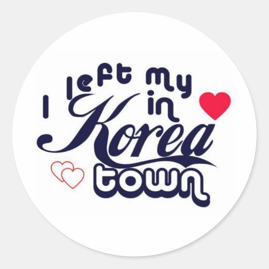 Koreatown Ronde Sticker (Voorkant)