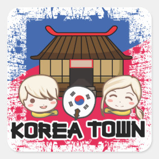 KOREATOWN VIERKANTE STICKER