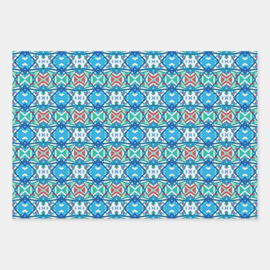 Korenbloem Balanced Harmony Kleuren Abstracte Lijn Inpakpapier Vel (Voorkant)