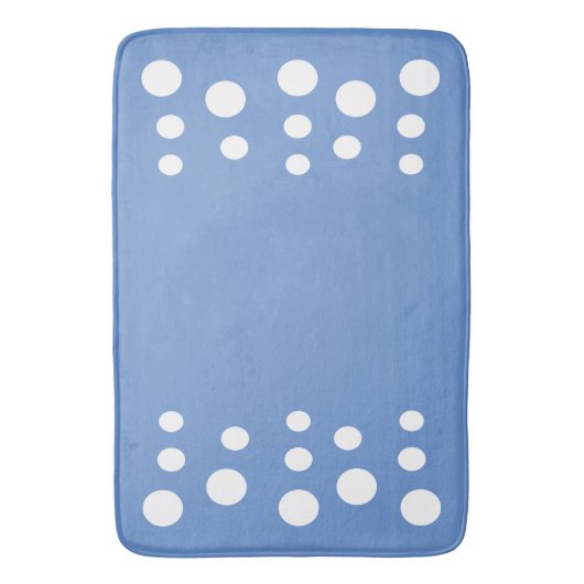 Korenbloem Blauw en wit Modern Bubbles Stippen Badmat (Voorkant Verticaal)