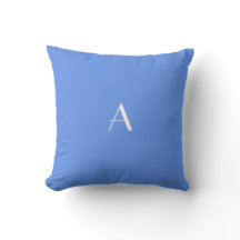 Korenbloem Blauw Kussen w Wit Monogram